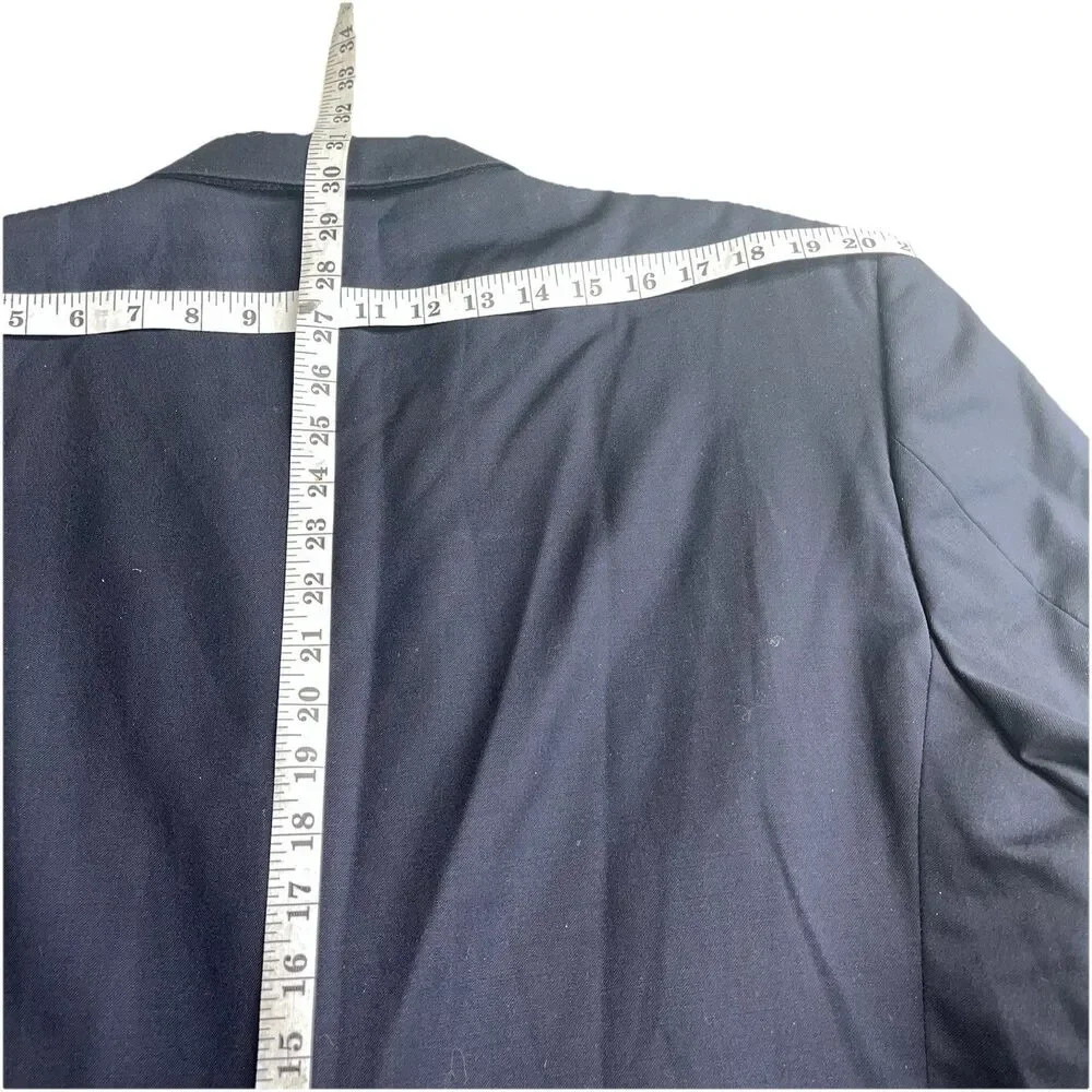 Joseph & Feiss Gold Classic Fit Wool Blazer Men 48S Navy Sport Coat Jacket